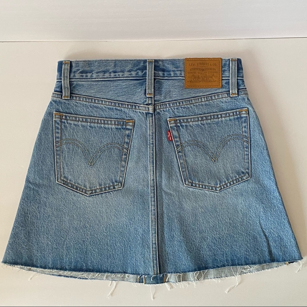 Button Front Mini Skirt - Picture 3 of 6